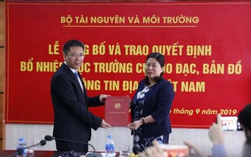Trao Quyết định bổ nhiệm Cục trưởng Cục Đo đạc, Bản đồ và Thông tin địa lý Việt Nam